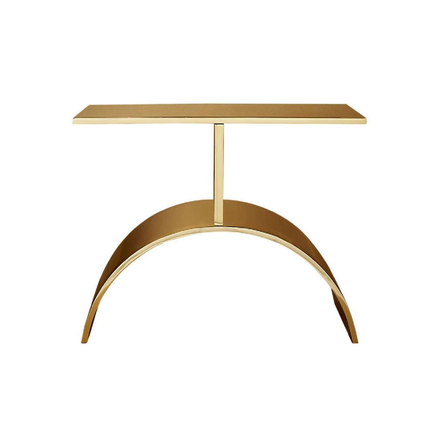 CB2 Narrow Brass Side Tables - image-8