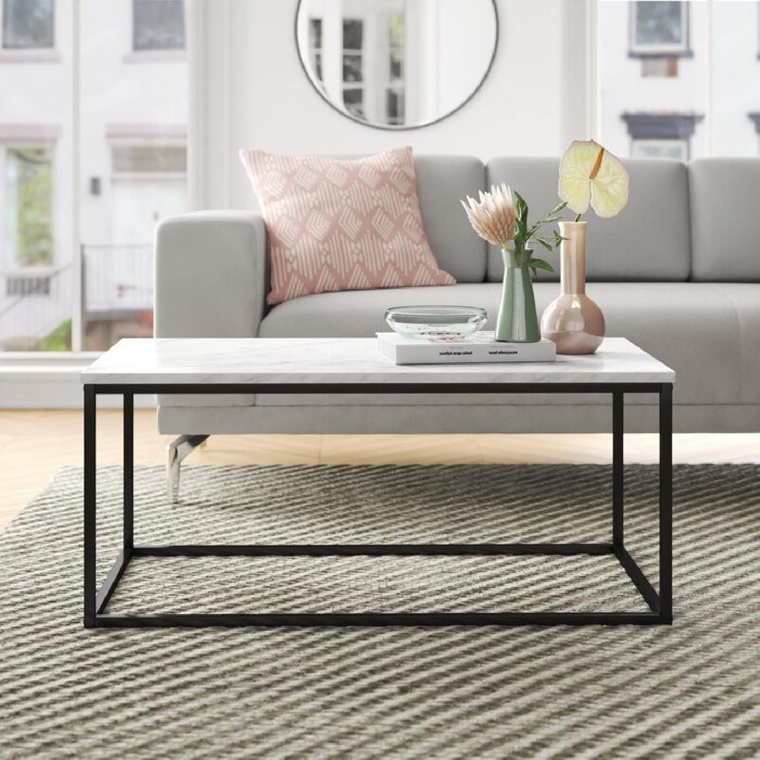 Wayfair Faux Marble Coffee Table - image-4