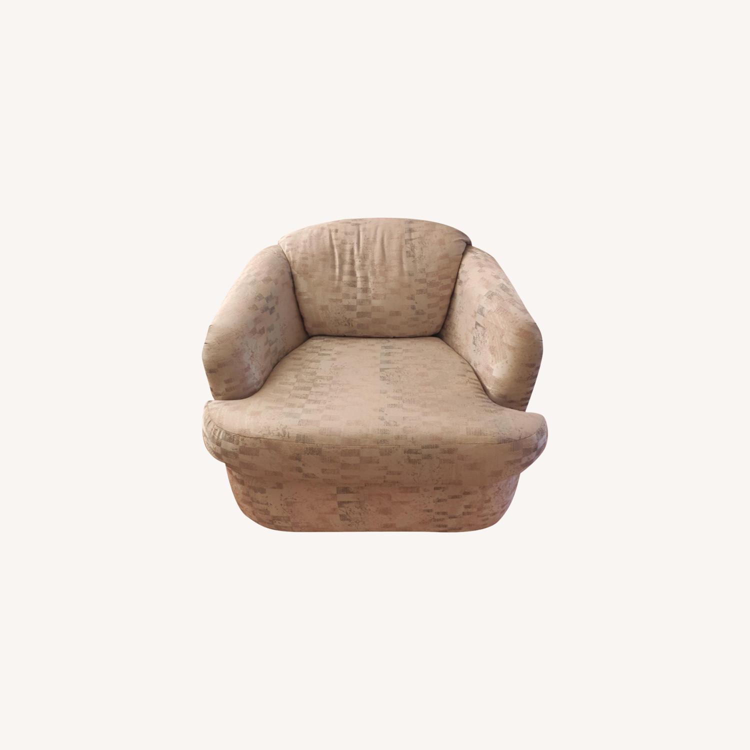 Multi Color Patterned Swivel Chair - image-0