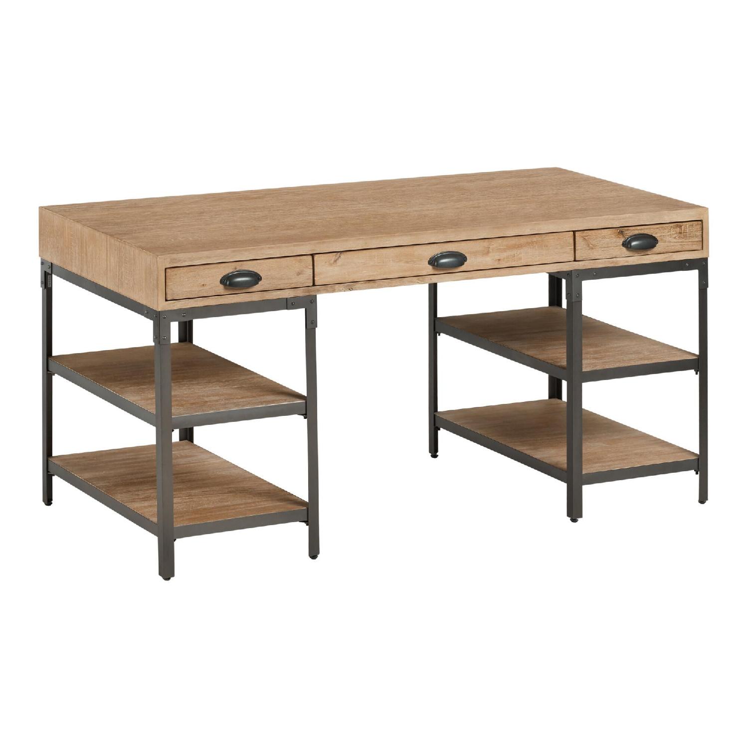 World Market Wood And Metal Teagan Desk With Shelves - image-8