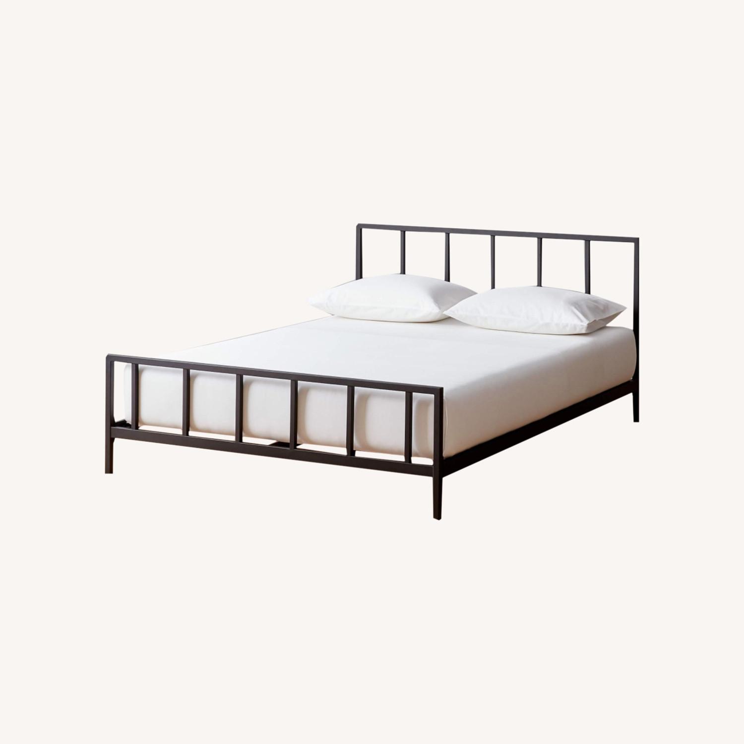 CB2 Full Size Matte Black Bed Frame AptDeco