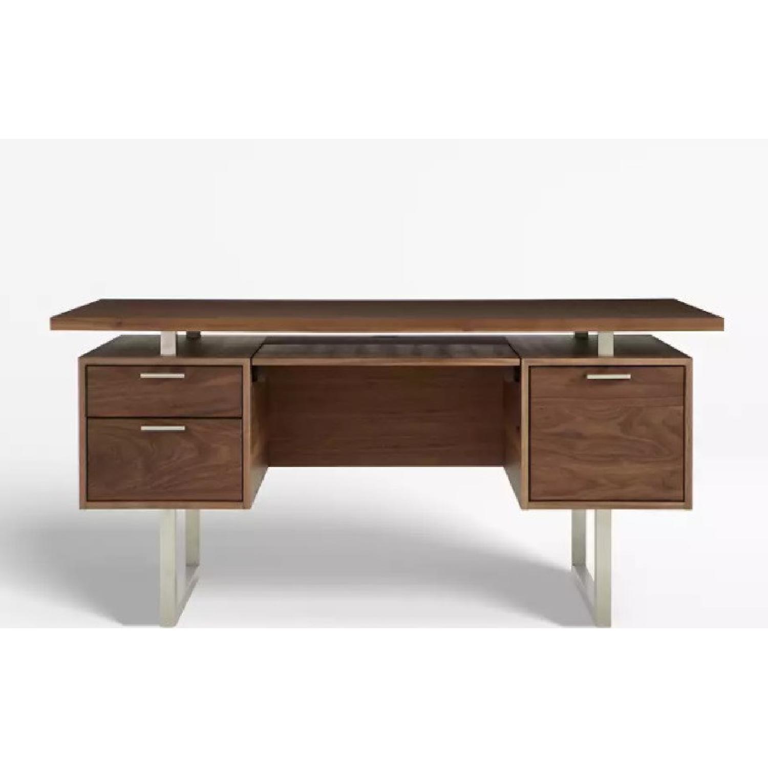 Crate & Barrel Clybourn Desk - Walnut - image-9