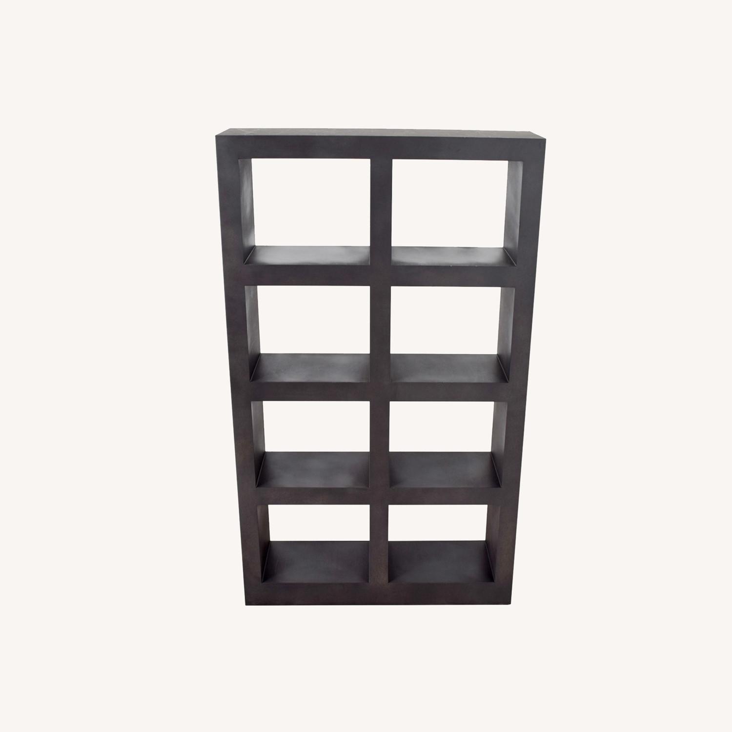 Crate & Barrel Shadow Box Metal Bookcase AptDeco