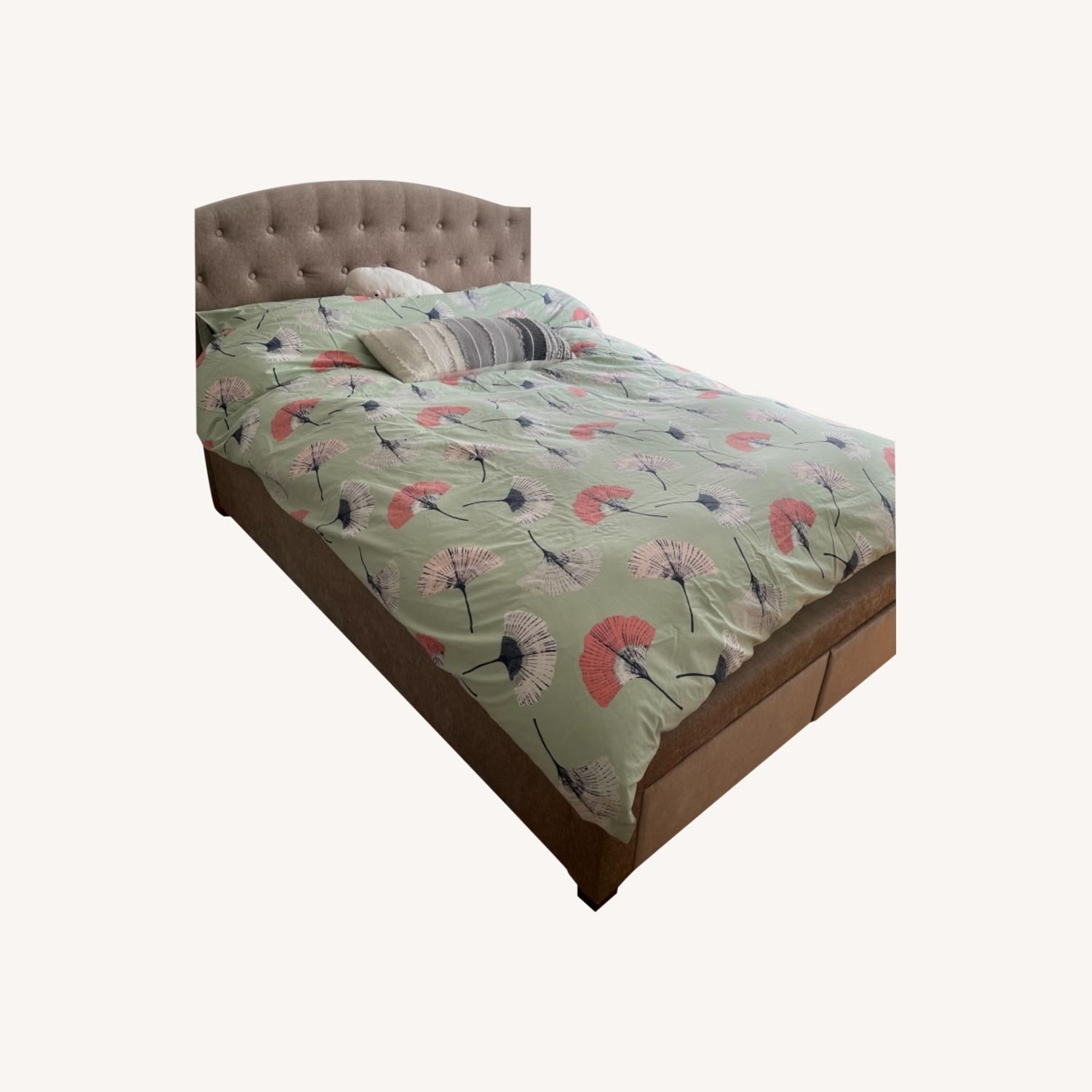 Queen Bed Frame with Storage Compartments AptDeco