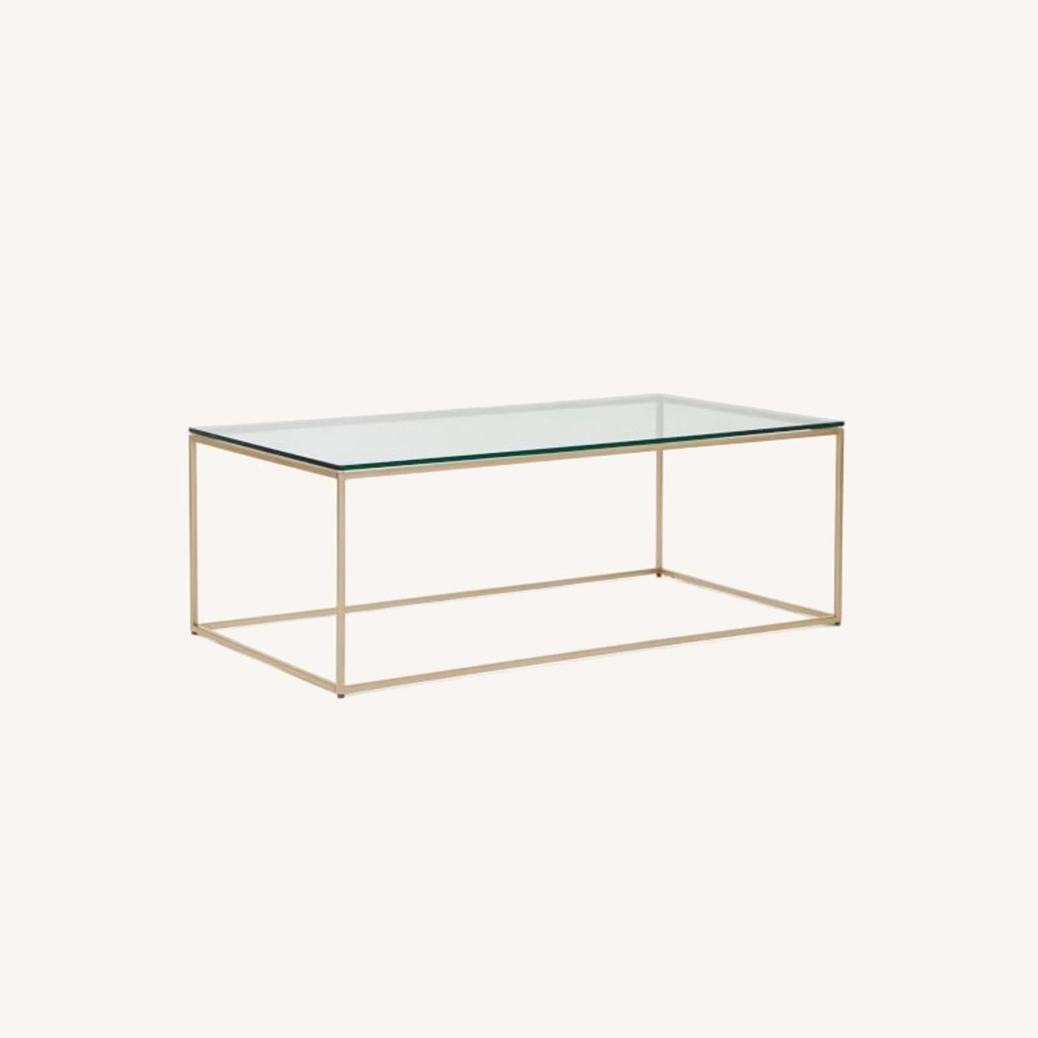 West Elm Streamline Coffee Table, Glass - image-0