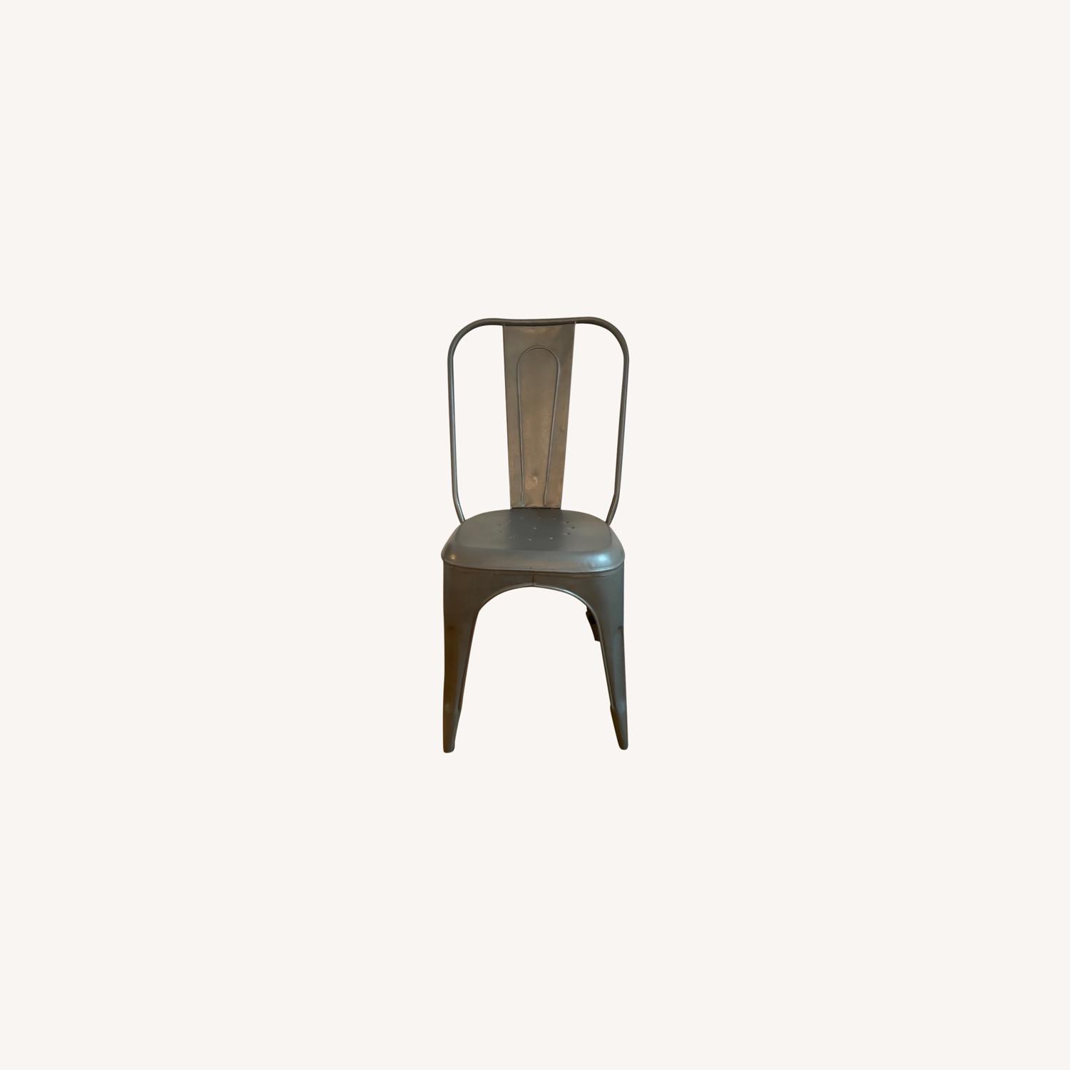 Crate & Barrel Industrial Metal Chairs - image-0