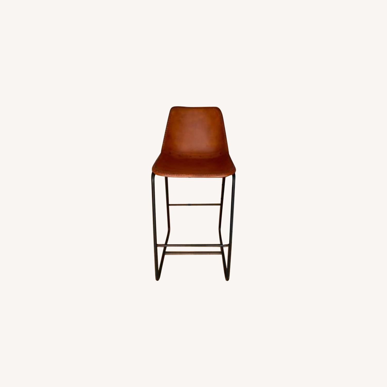 CB2 Roadhouse Saddle Leather Bar Stools - image-0