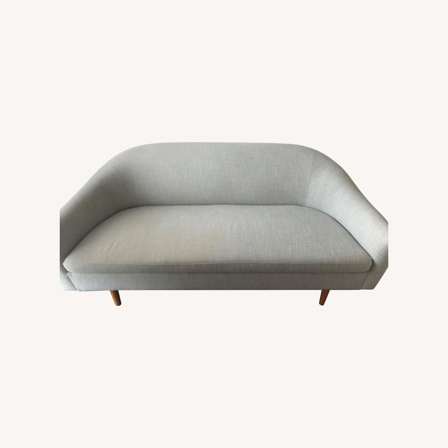 West Elm Mint Green Parlor Sofa - image-0