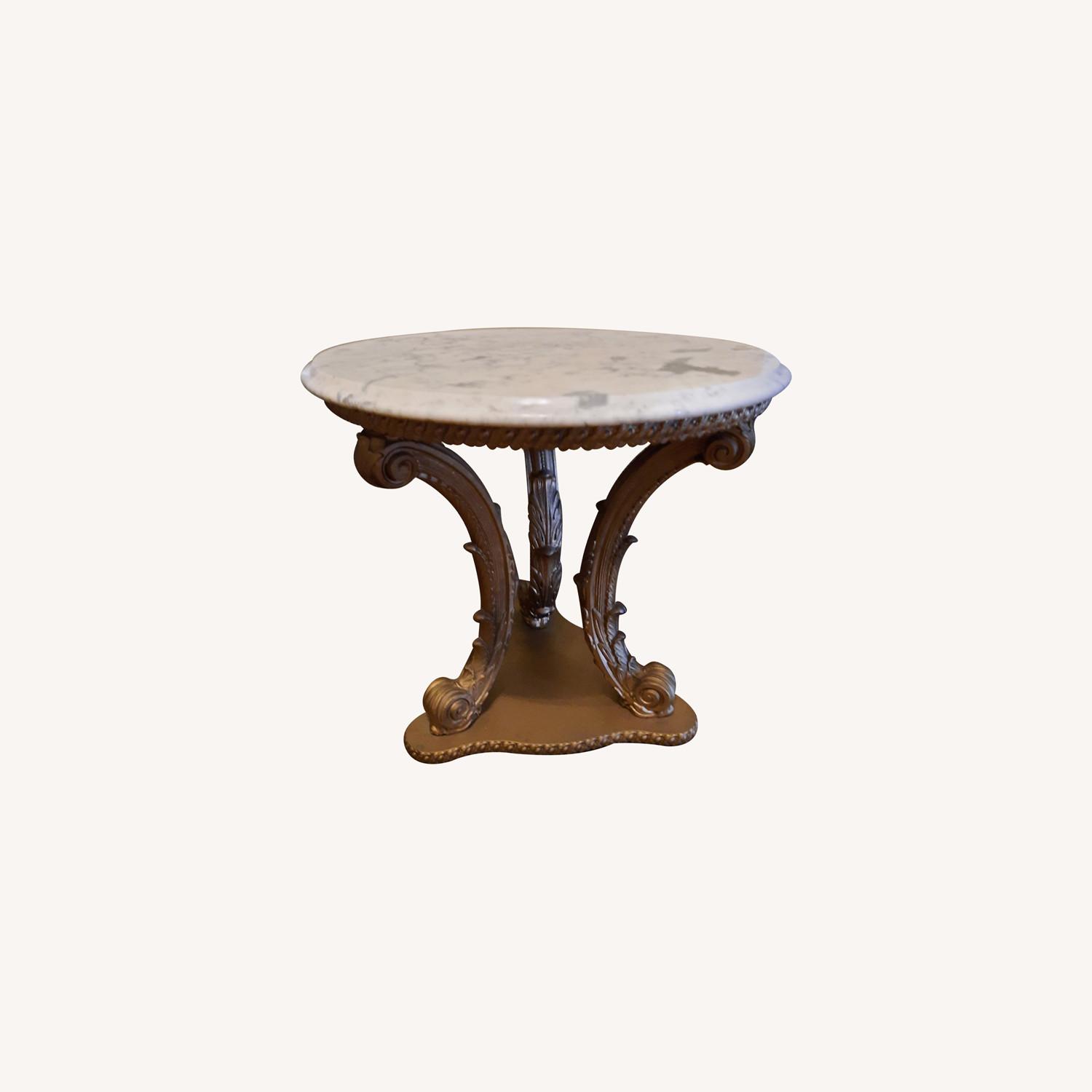 Antique Marble End Table AptDeco
