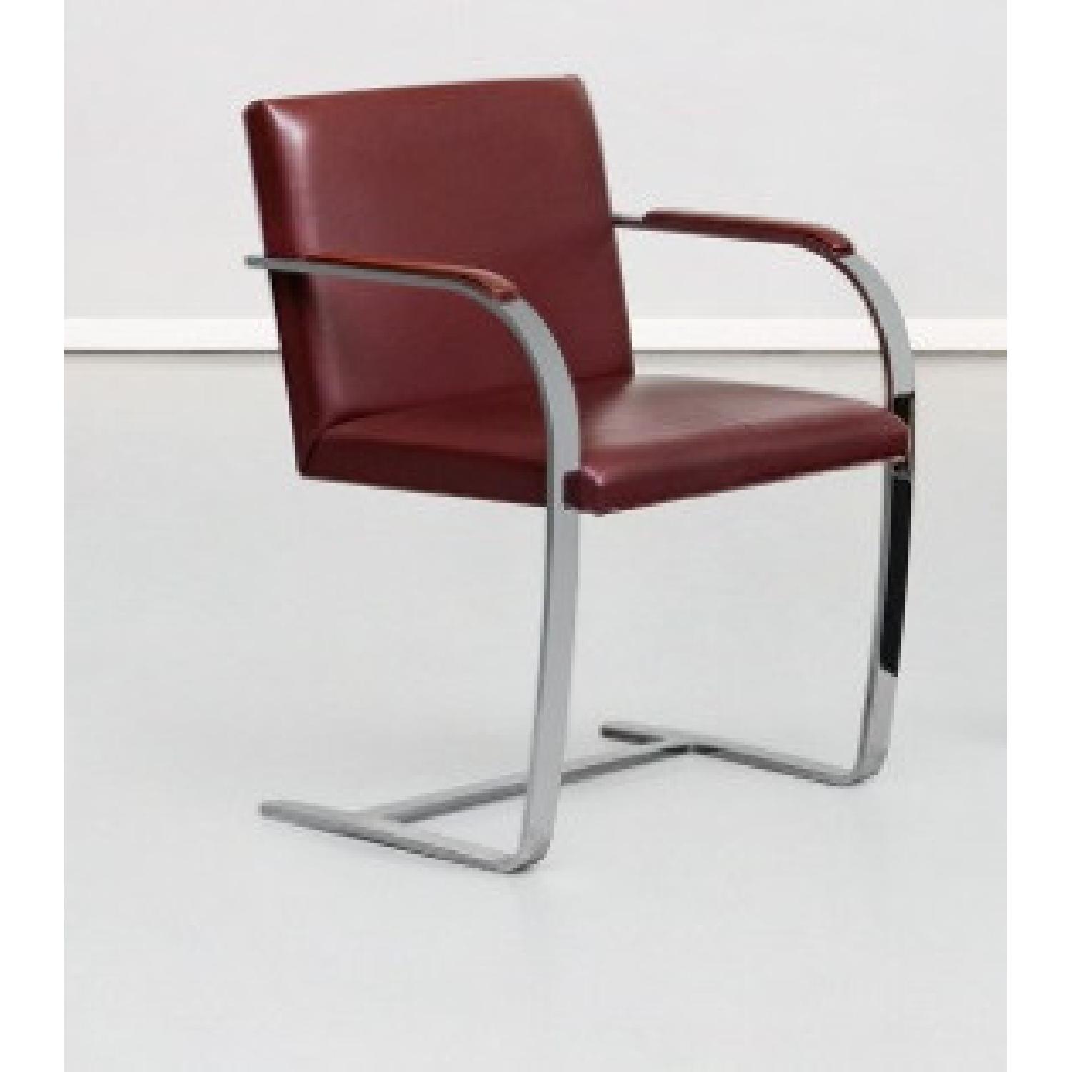 Knoll Vintage Bordeux Leather Brno Chair - image-4
