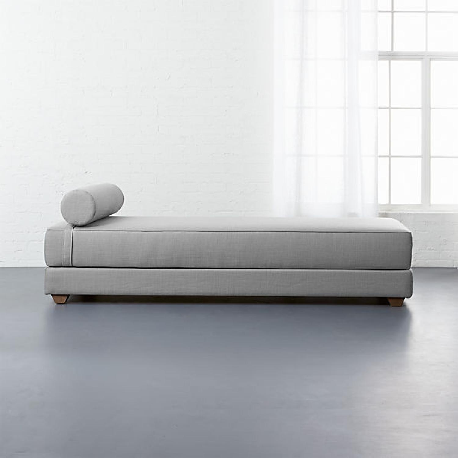CB2 Light Gray Day Bed AptDeco