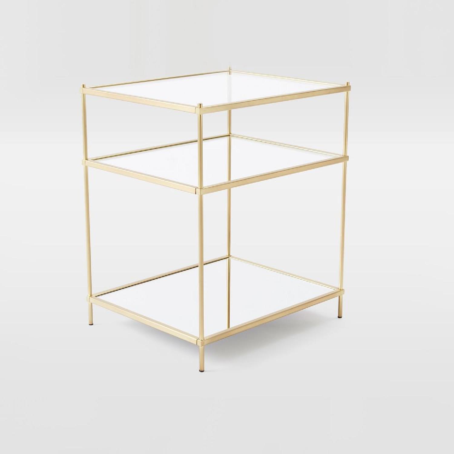 West Elm Brass + Glass Terrace Nightstand - image-6