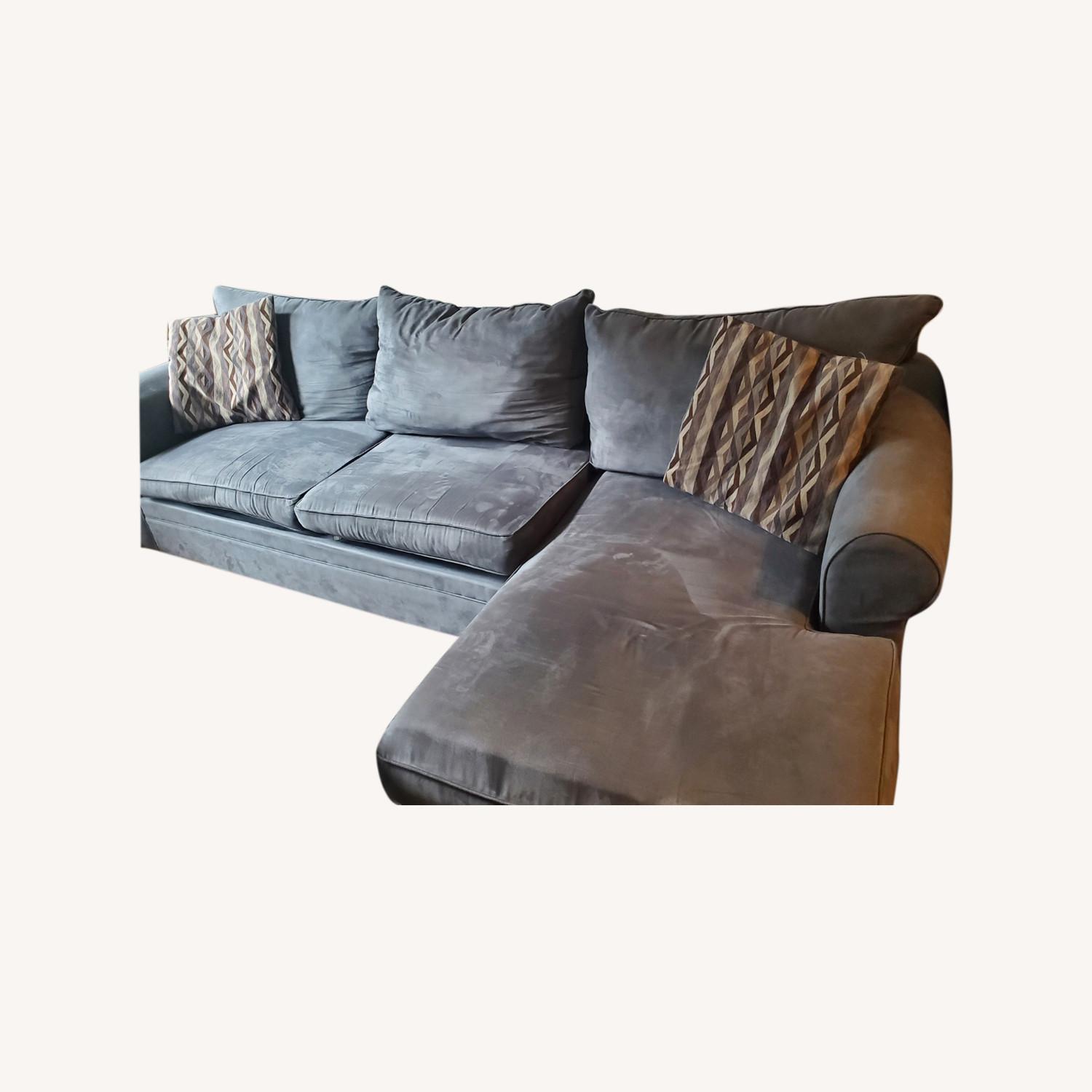 Two Piece Sectional with Storage Ottoman - image-0