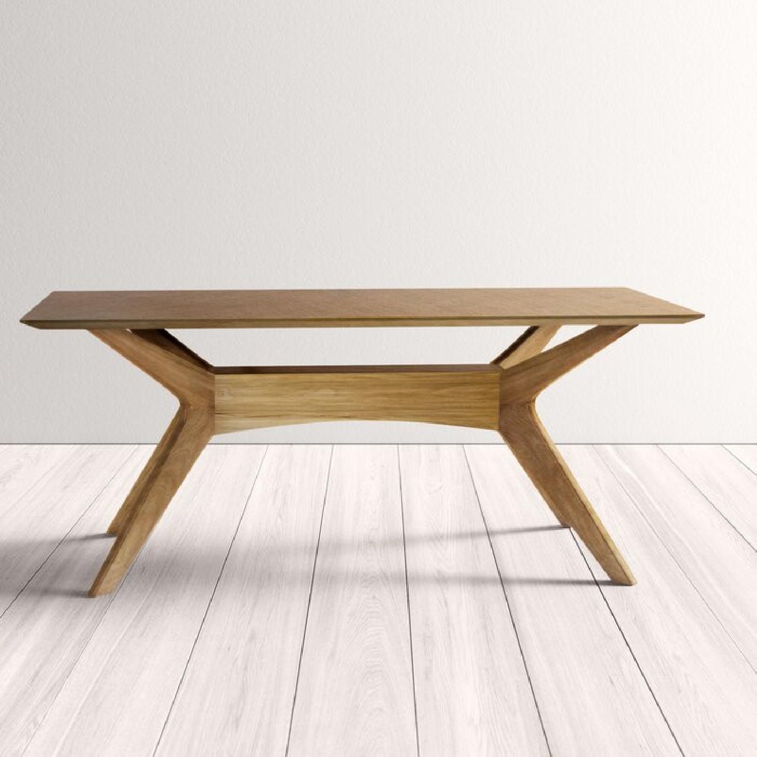 Solid Oak Dining Table - AptDeco