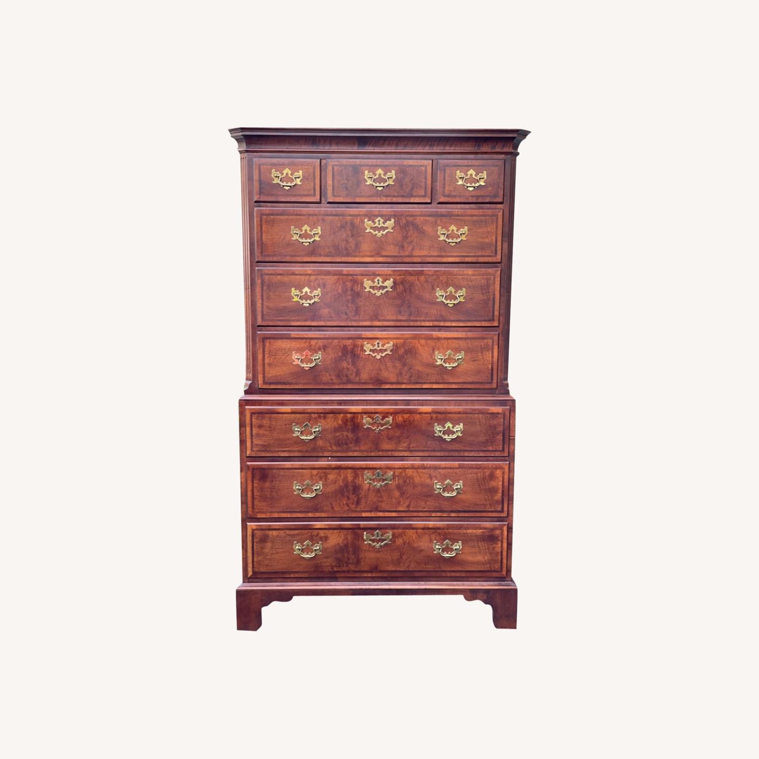 アメリカ　アストン　ヘンレドン　チェスト　アンティーク家具　henredon Henredon Aston Court 9 Drawer Highboy Dresser - AptDeco