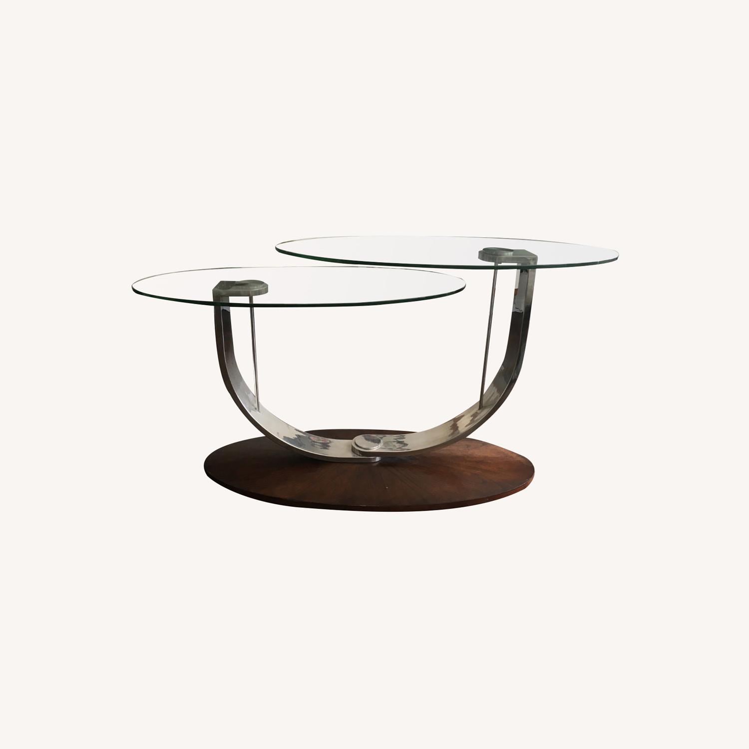Glass Coffee Table, Doubletop AptDeco