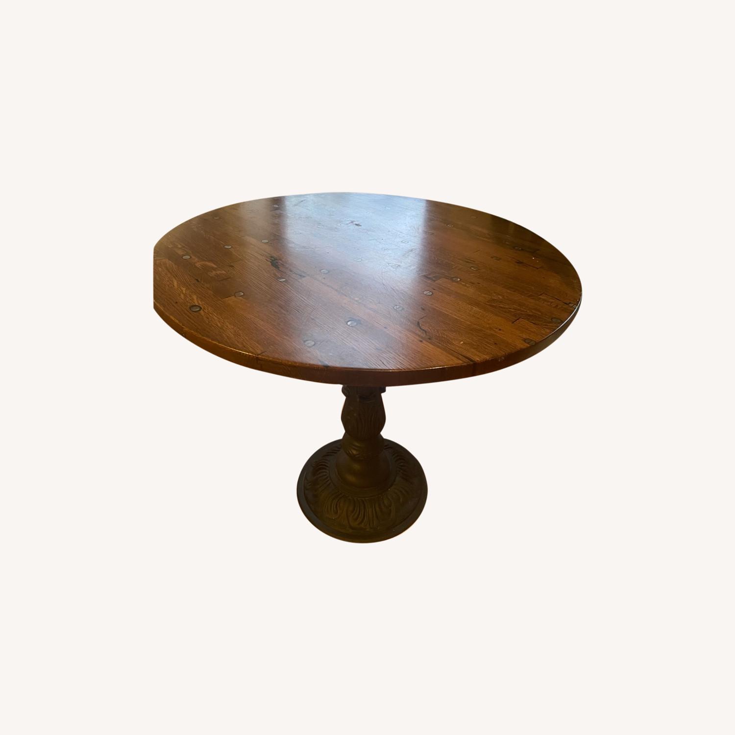 Vintage Wooden Table With Iron Finishes - image-0