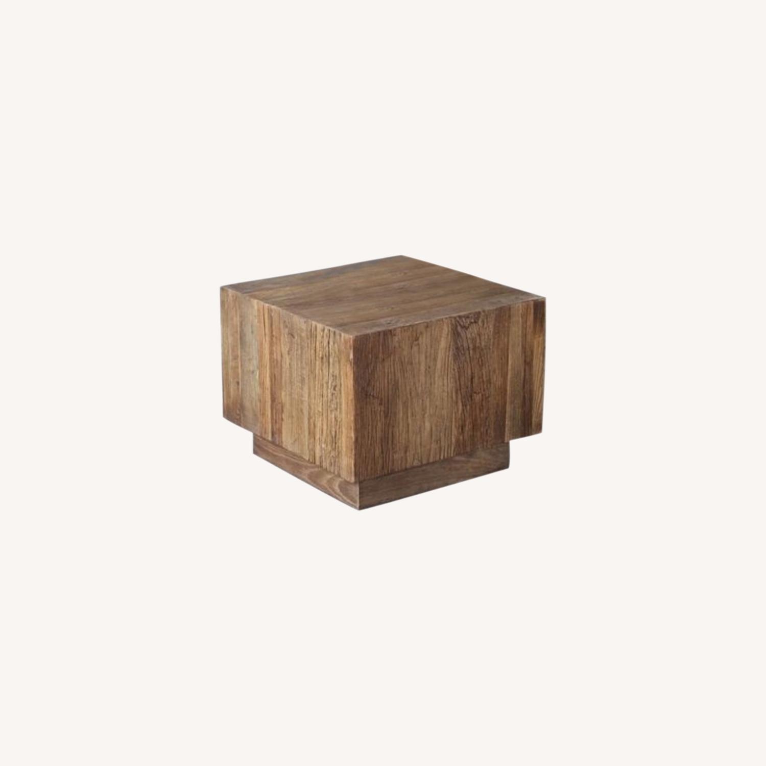 Butcher-Block End Table - image-0