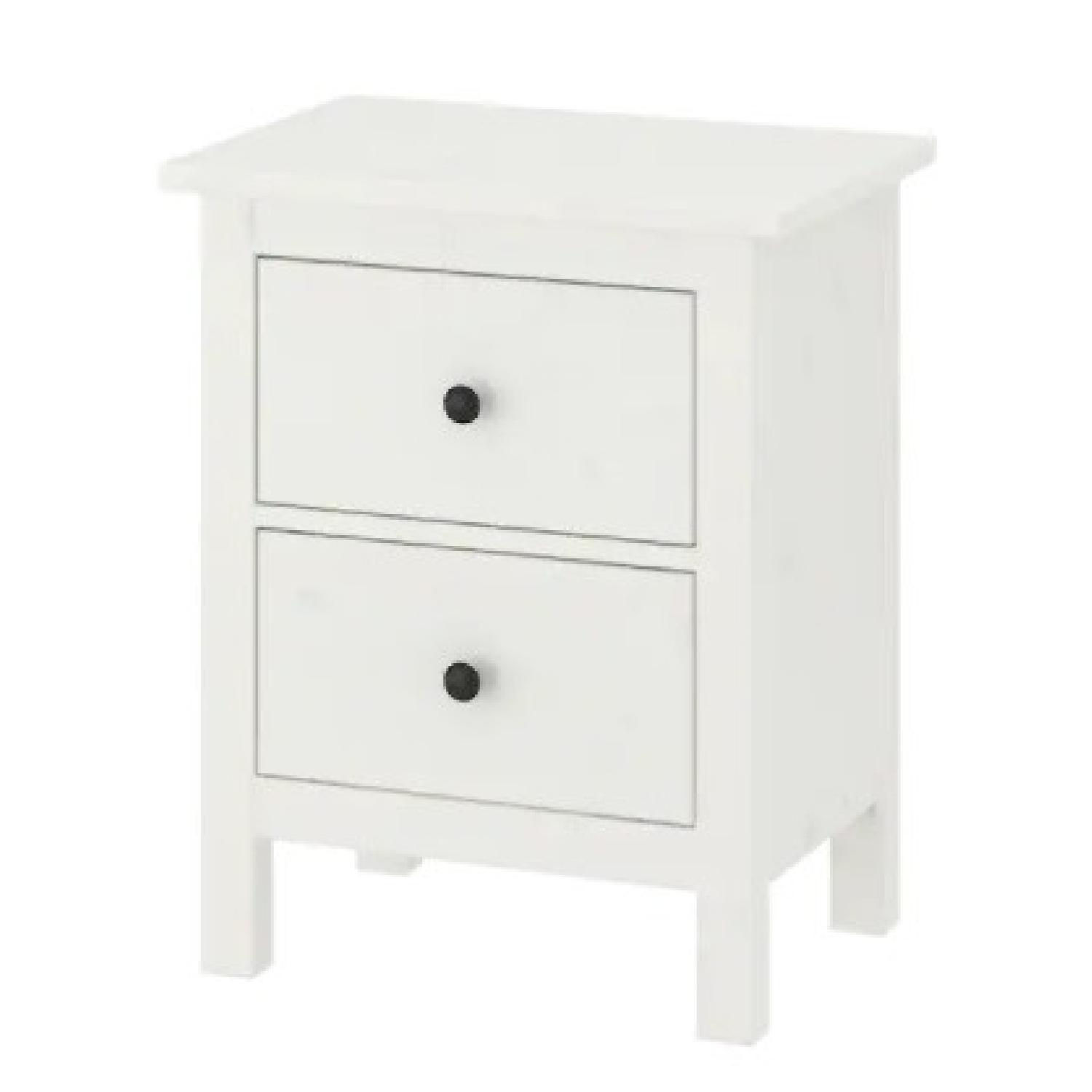 IKEA HEMNES White Nightstand with 2 Drawers - image-5