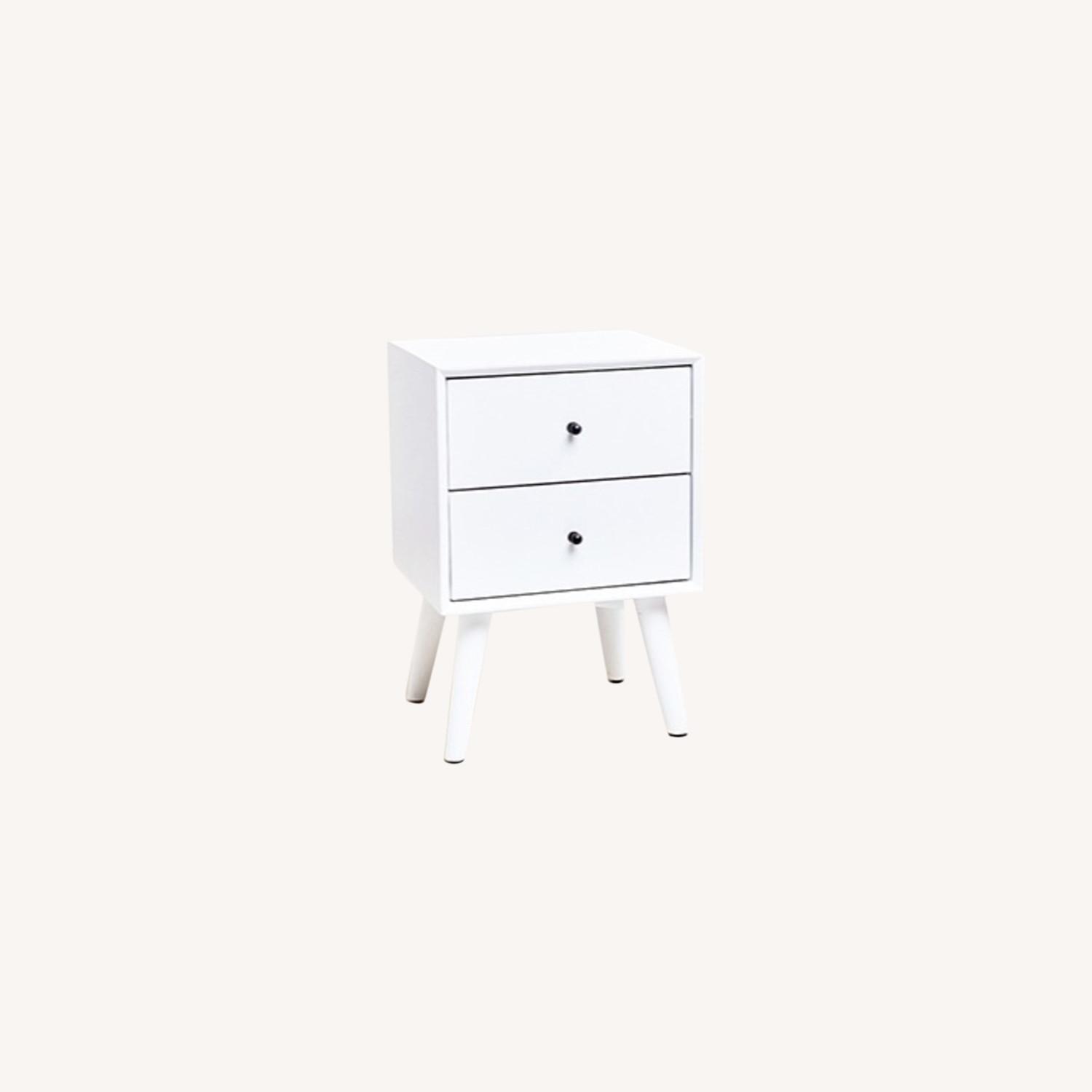 IKEA HEMNES White Nightstand with 2 Drawers AptDeco