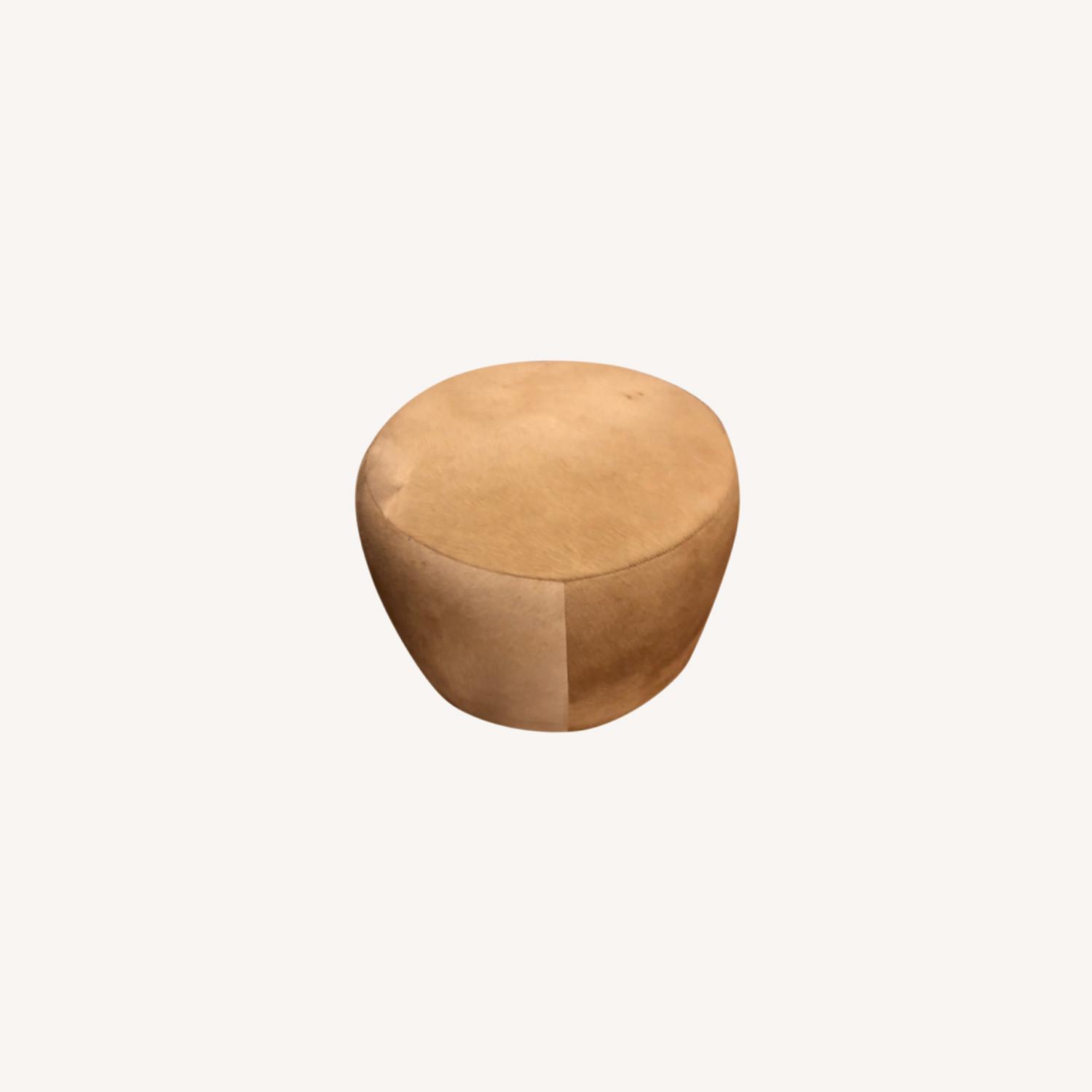 Room and Board Cowhide Ottoman - image-0