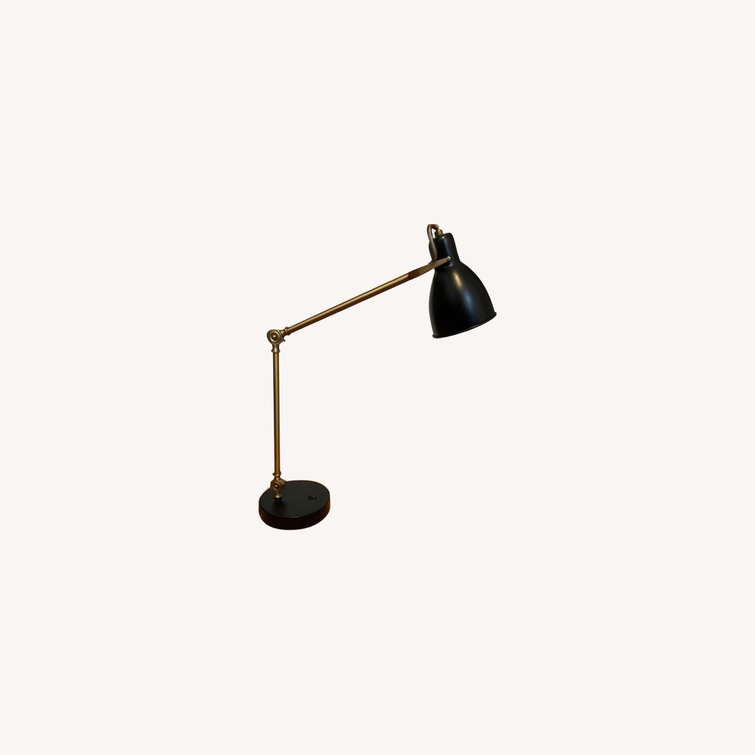 Black/Gold Adjustable Metal Desk Lamp - image-0