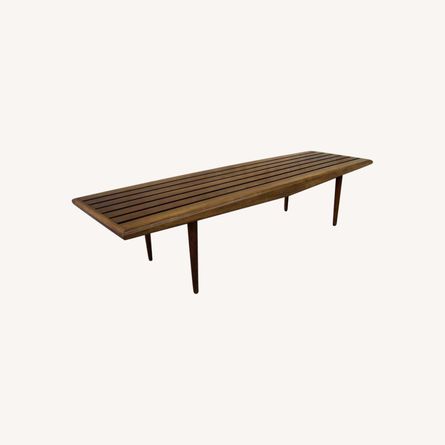 Vintage Danish Wood Slat Coffee Table AptDeco