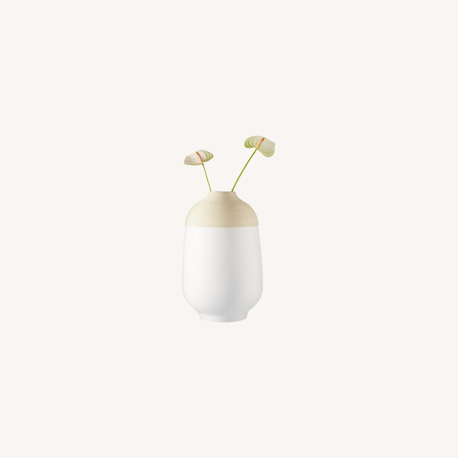 CB2 White Vase AptDeco