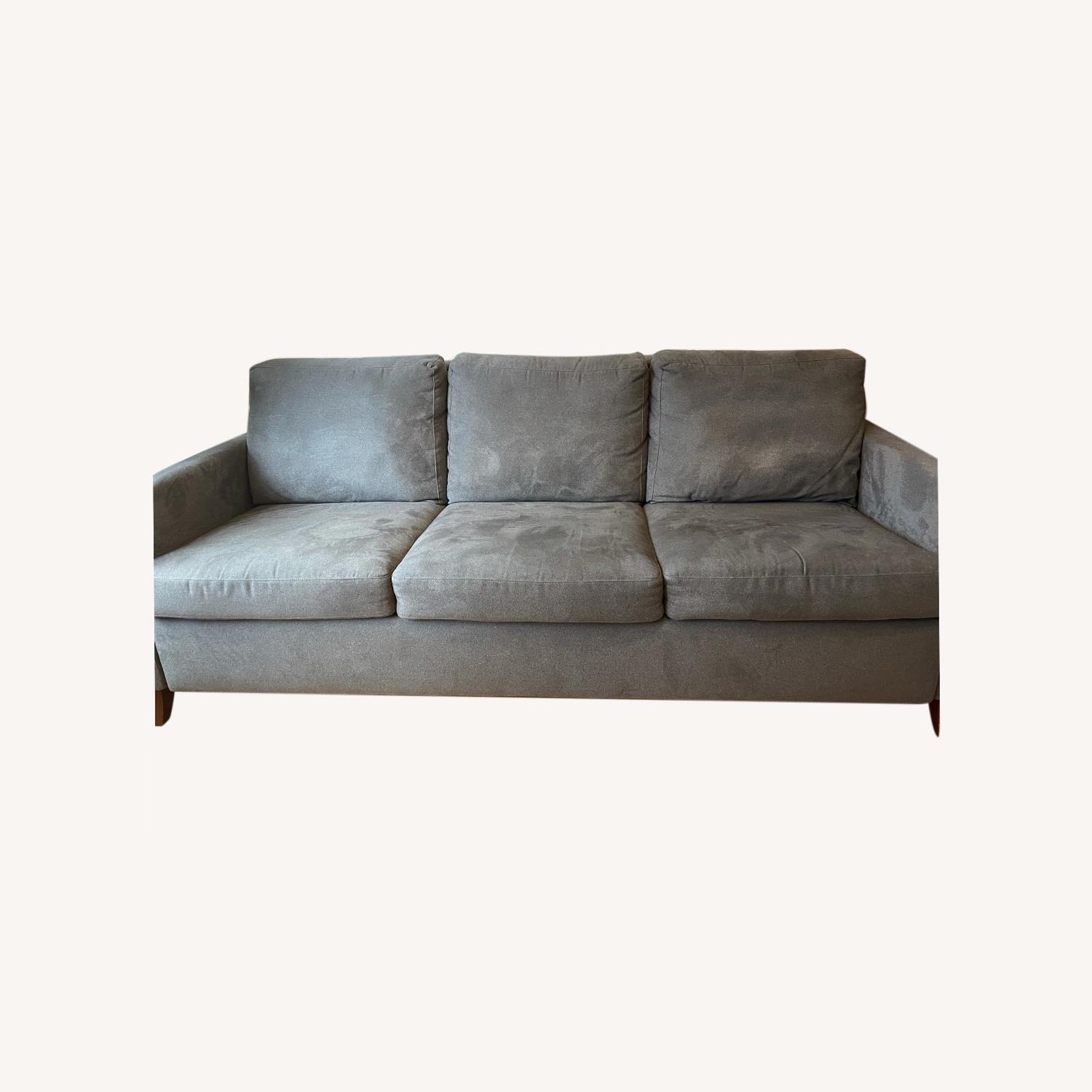 Raymour & Flanigan Dark Grey Sofa with Pull Out Bed AptDeco