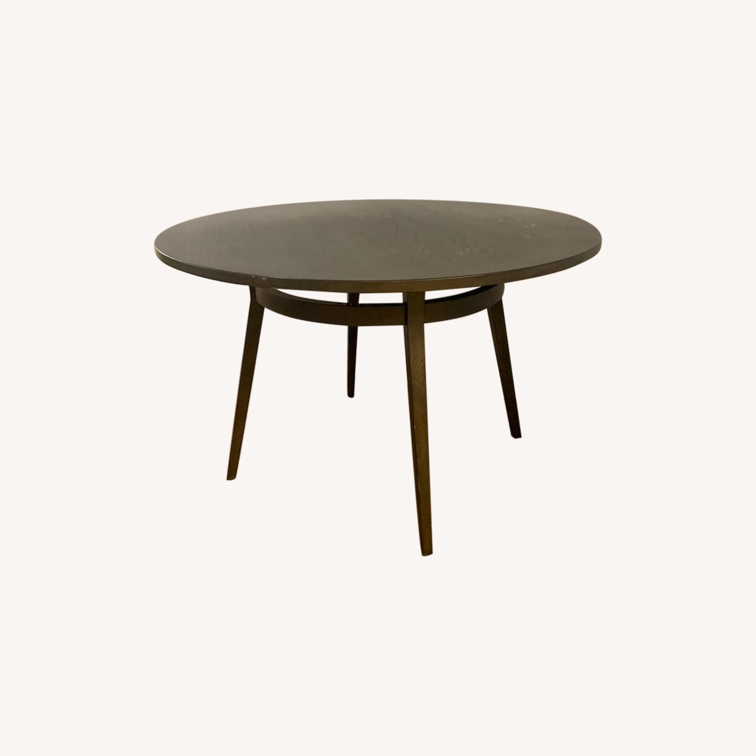 West Elm Round Wood Dining Table AptDeco
