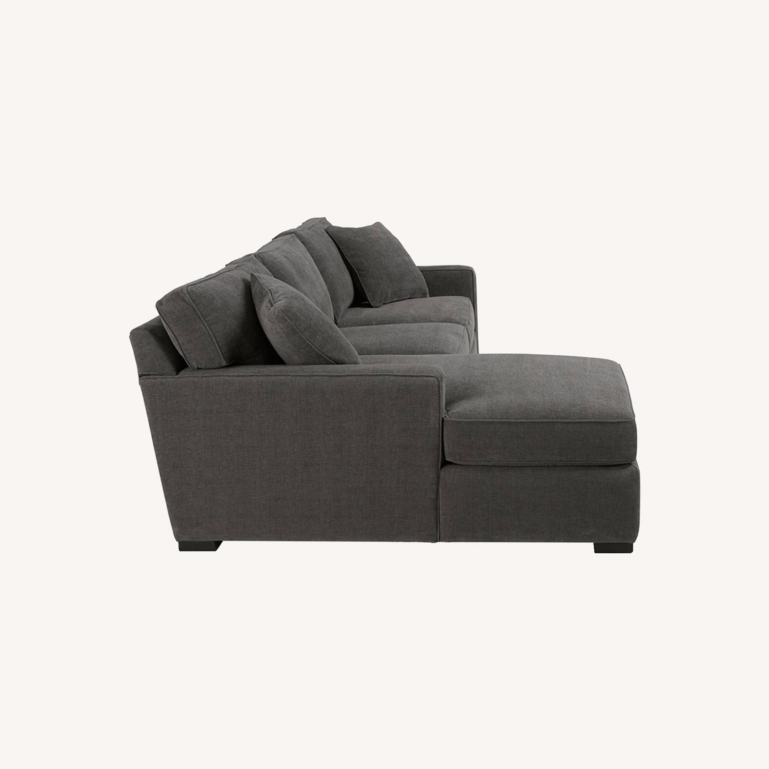 Macy's 3 Piece Gray Sectional Couch AptDeco