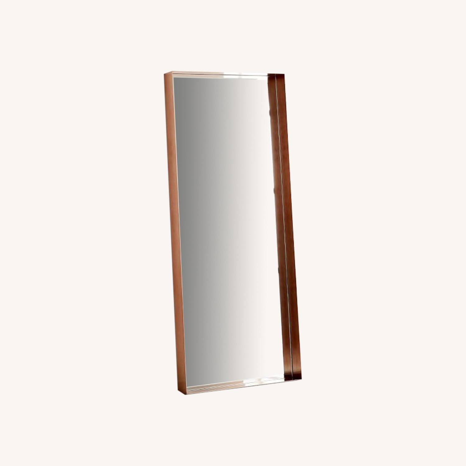 West Elm Industrial Shadowbox Floor Mirror, Copper - image-0