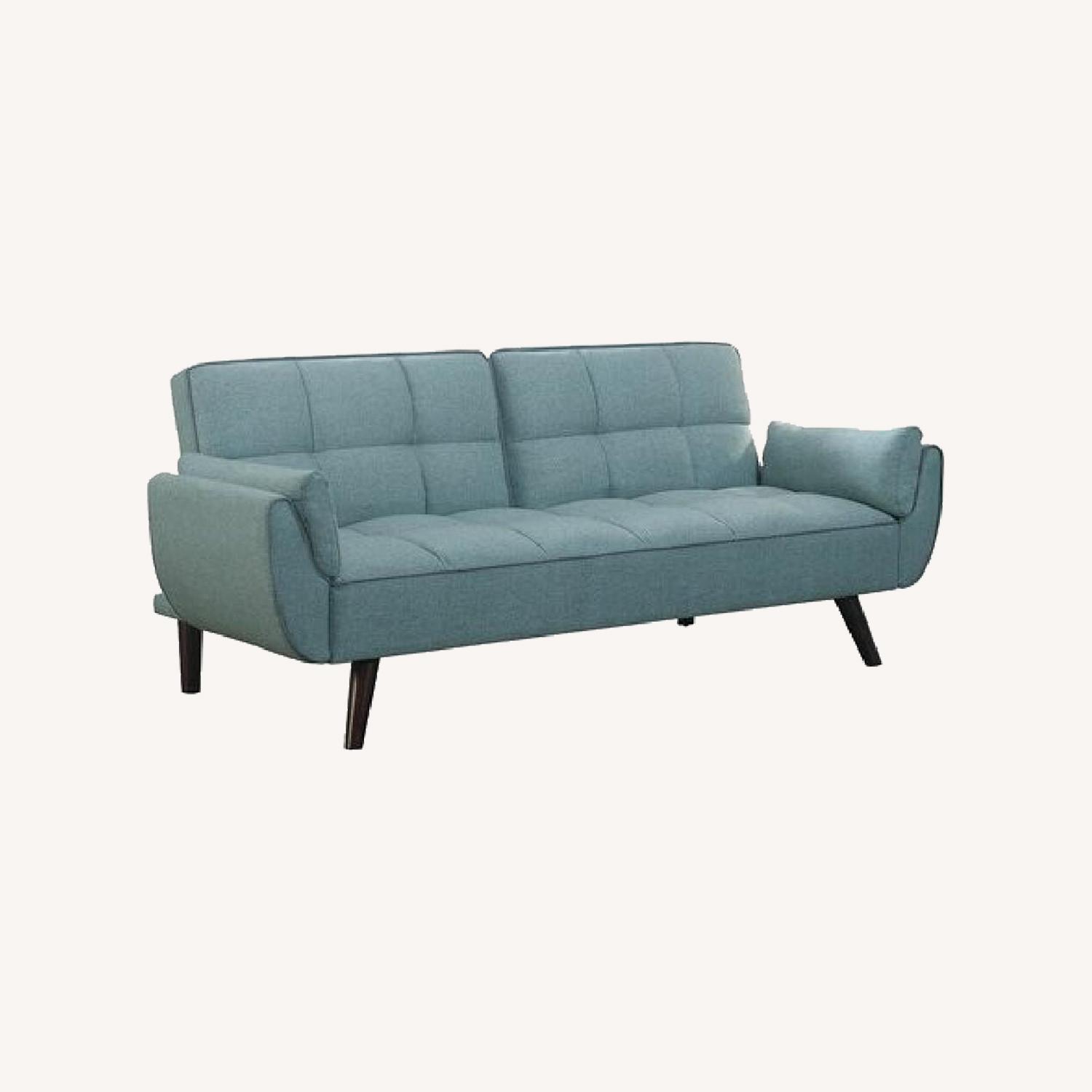 Wayfair Turquoise Blue Sleeper Sofa - image-0