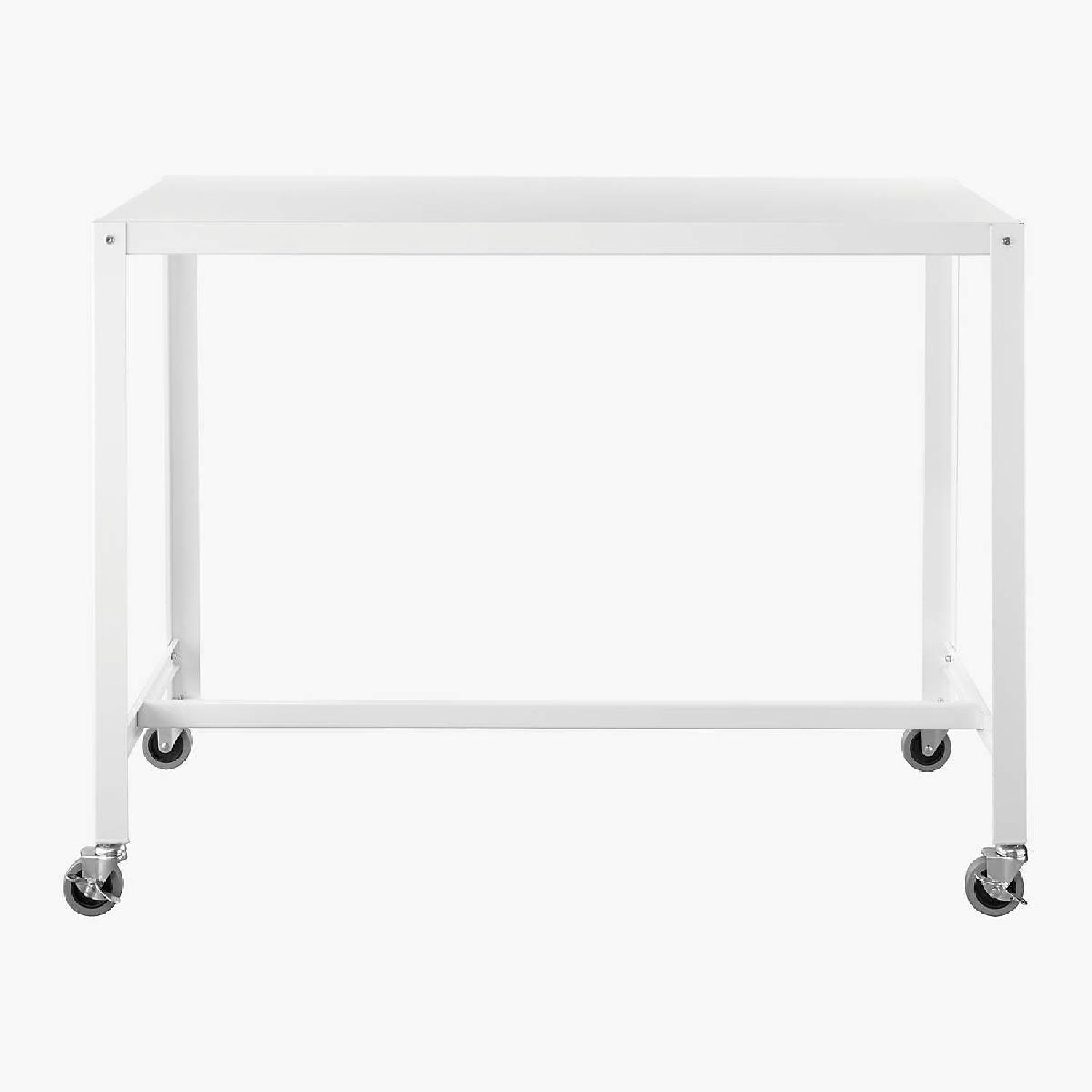 CB2 White Rolling Counter Table - image-6