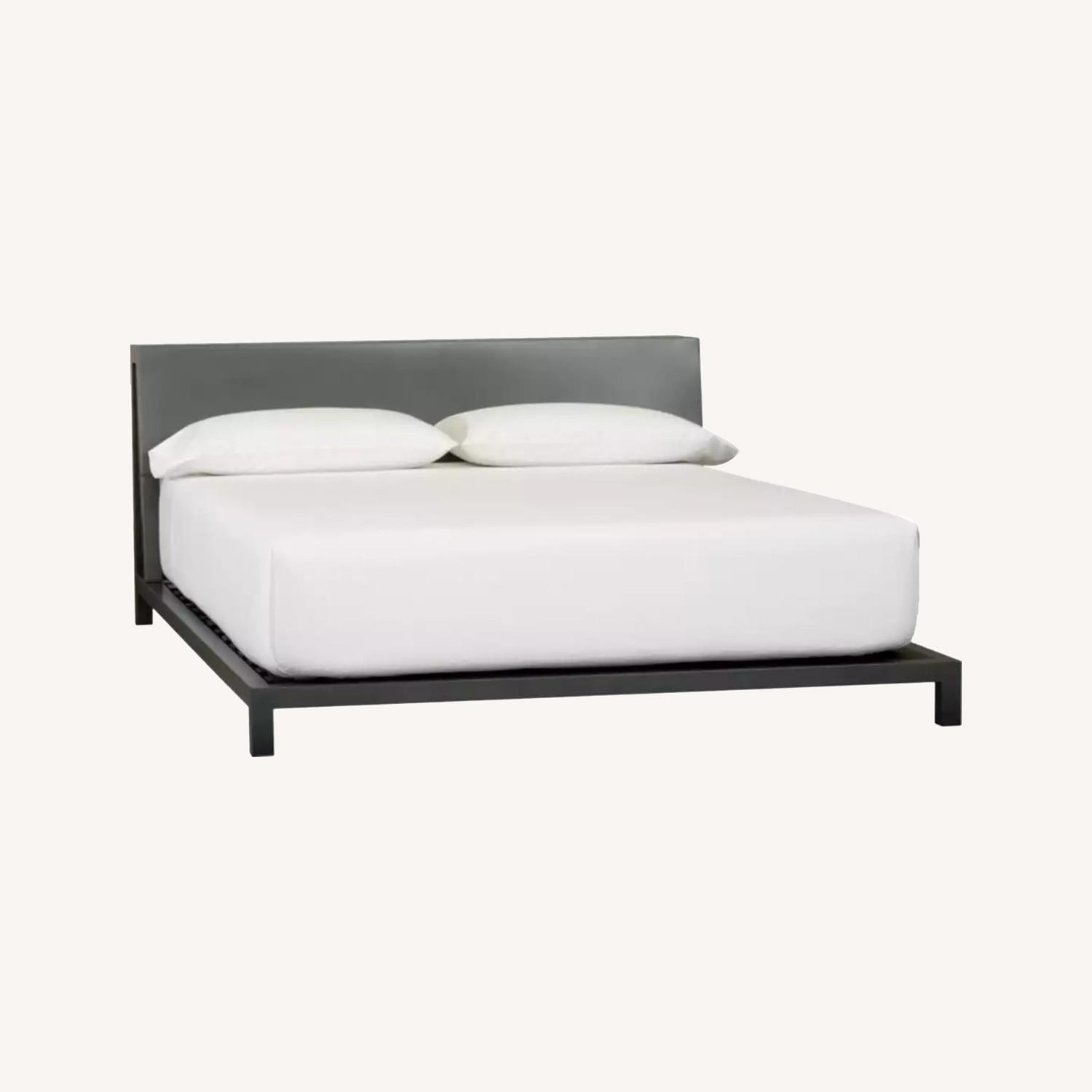 CB2 Black Alpine Metal Full Bed Frame - image-0