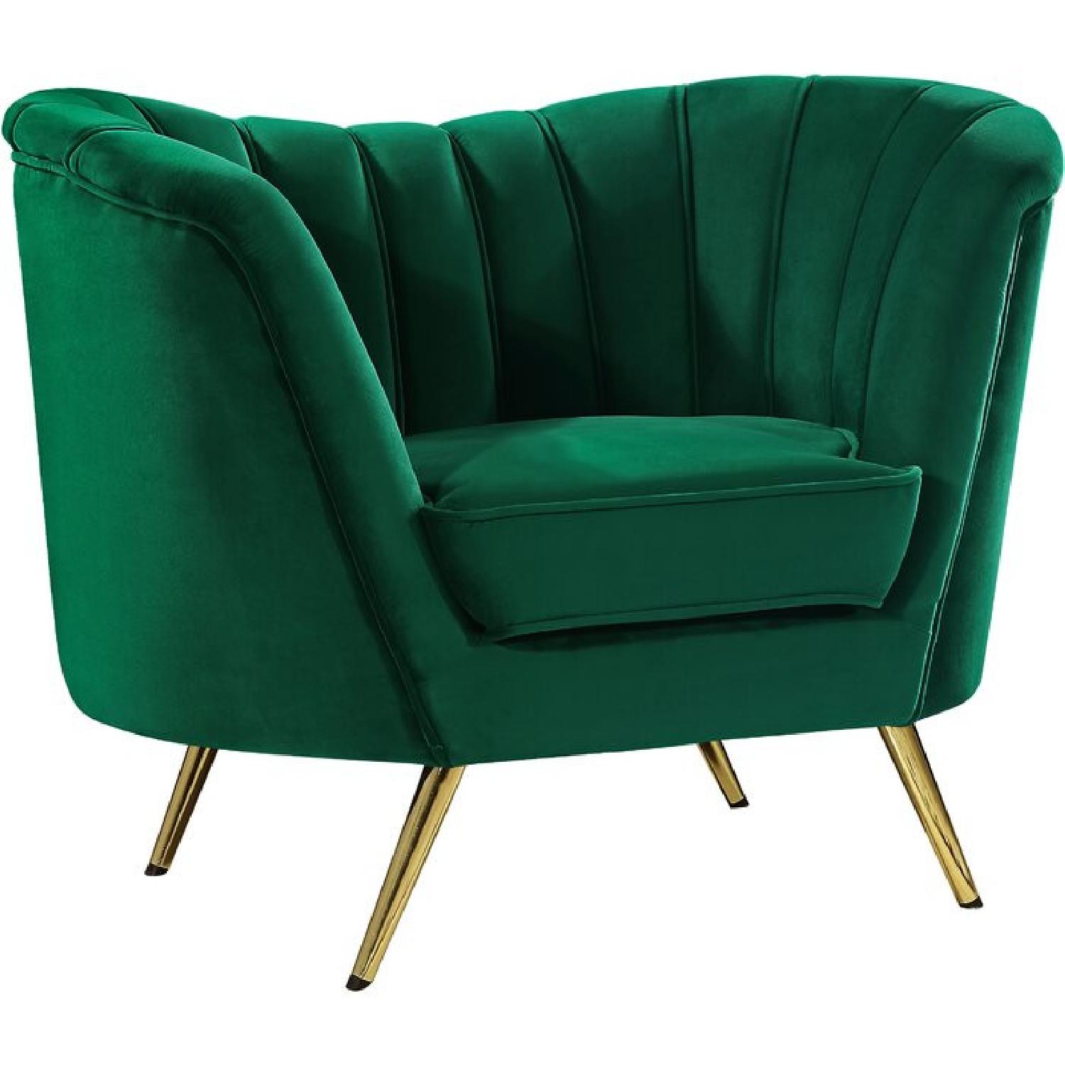 Wayfair Luxe Green Velvet Armchair - image-4