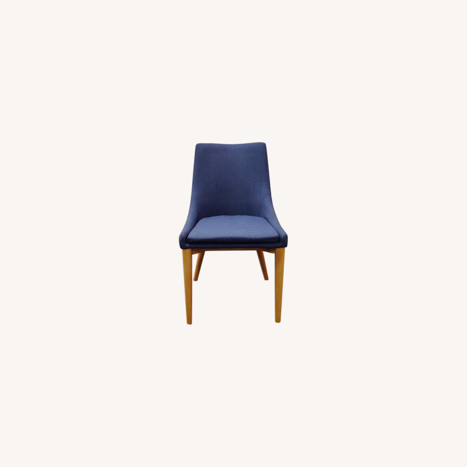 CB2 Velvet Blue Side Chairs - image-0