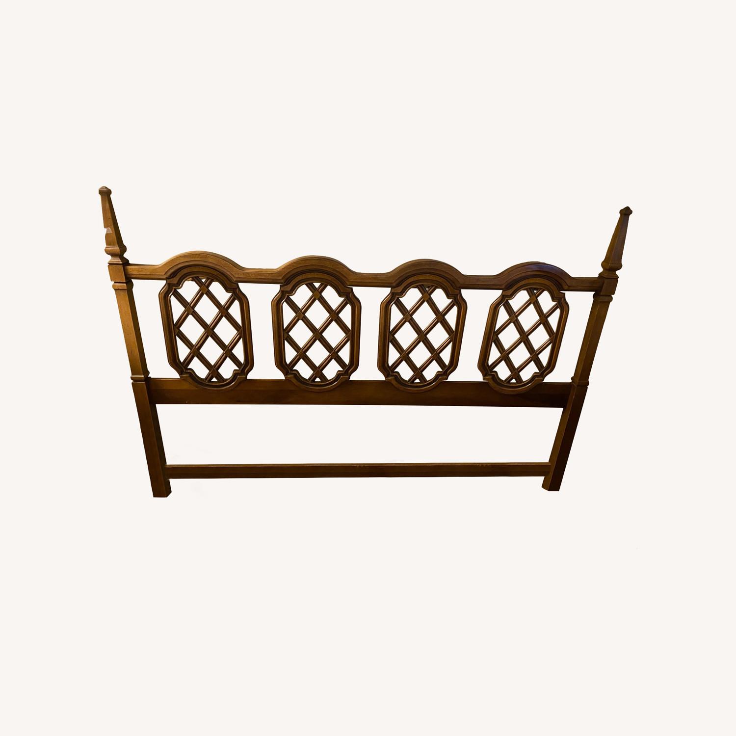 MidCentury Modern Solid Wood Headboard King AptDeco