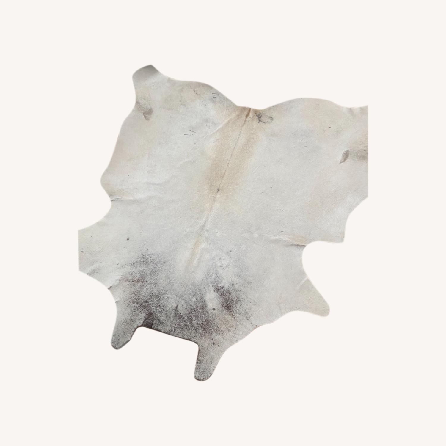 CB2 Grey Cowhide Rug AptDeco