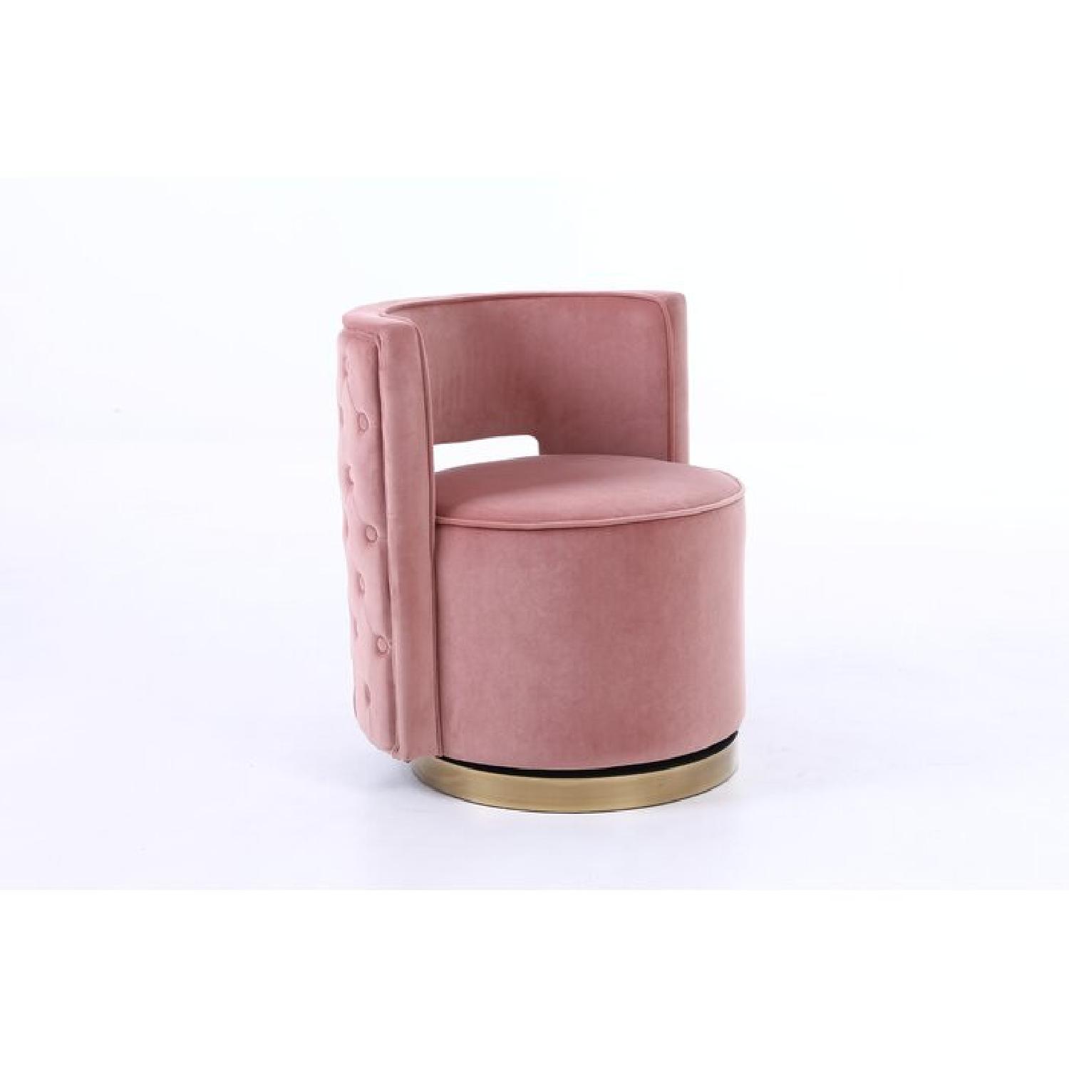 Wayfair Pink Velvet Swivel Chair AptDeco