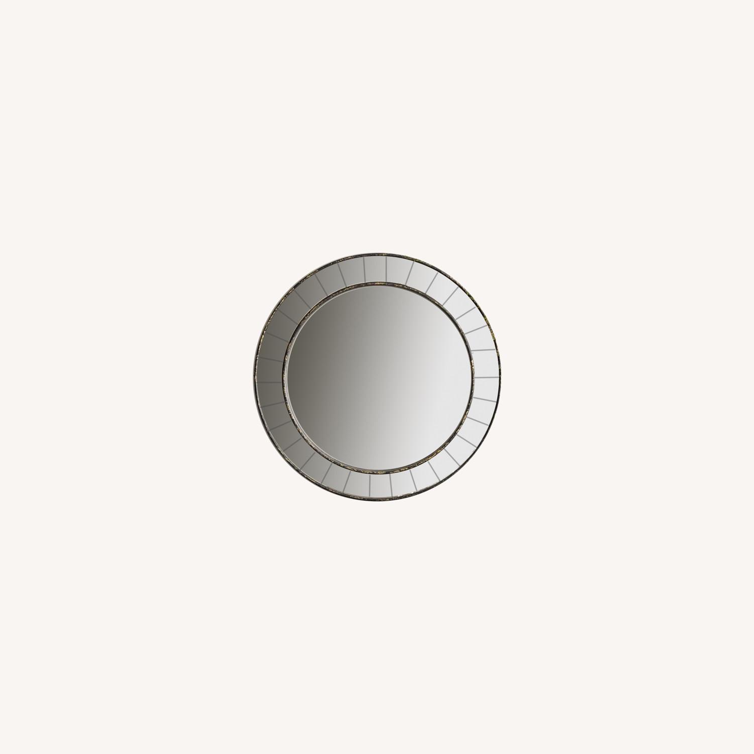 West Elm Antique Tiled Wall Mirror, Round - image-0