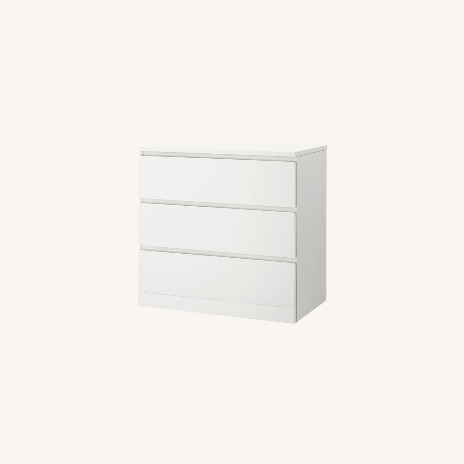 IKEA Malm 3 Drawer Dresser White AptDeco