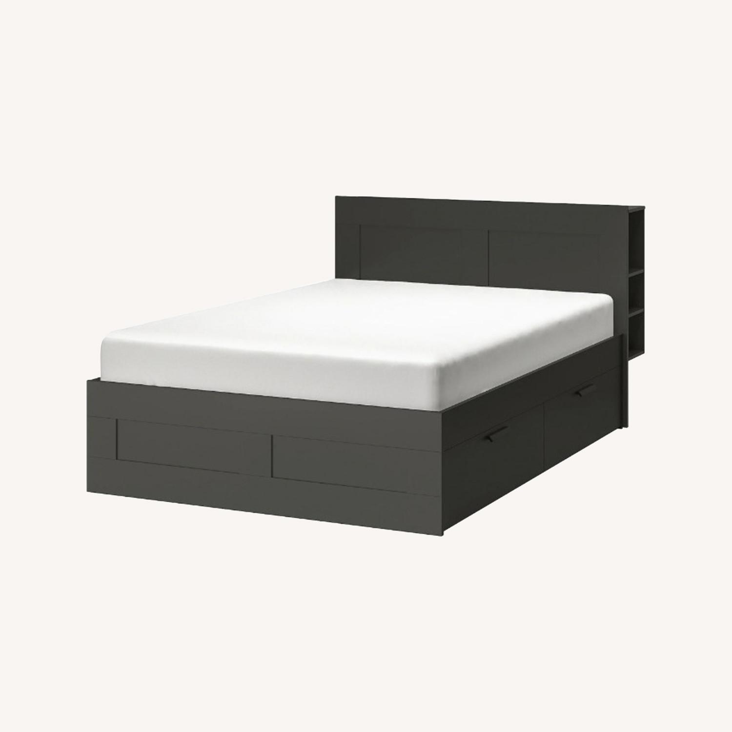 IKEA Full Size Storage Bed with Headboard AptDeco