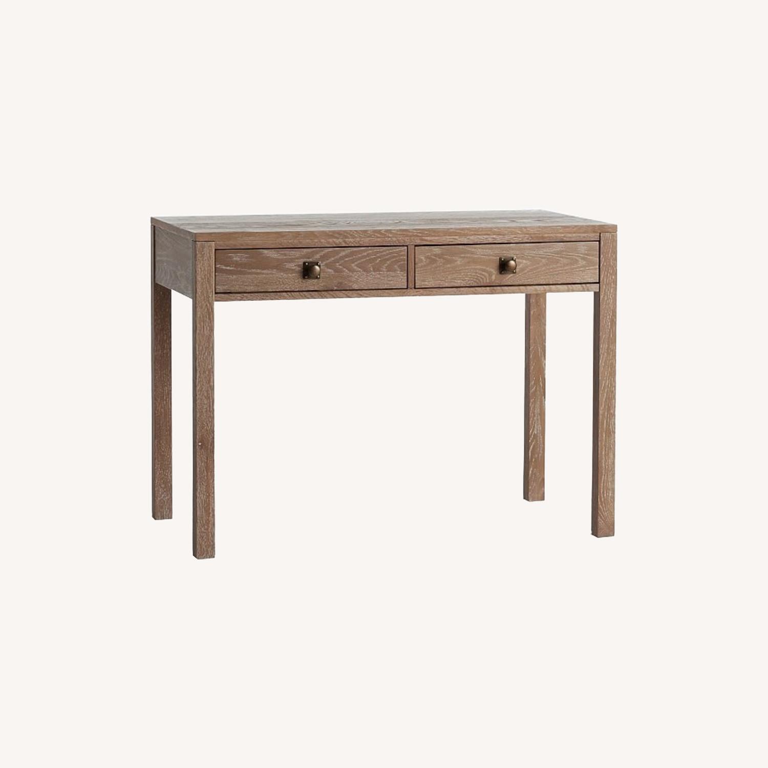 Pottery Barn Writing Desk - Smoked Gray - AptDeco