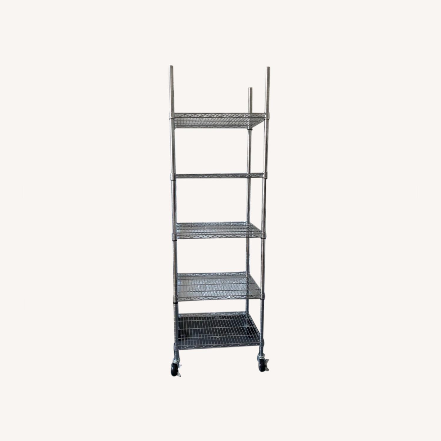 Seville Classics 5-tier Shelf w Wheels - image-0