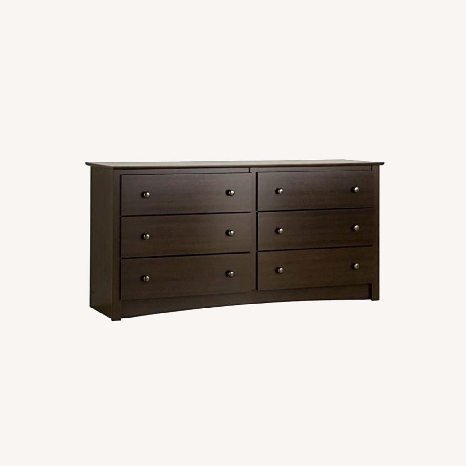 Espresso Prepac Fremont 6 Drawer Dresser - image-0