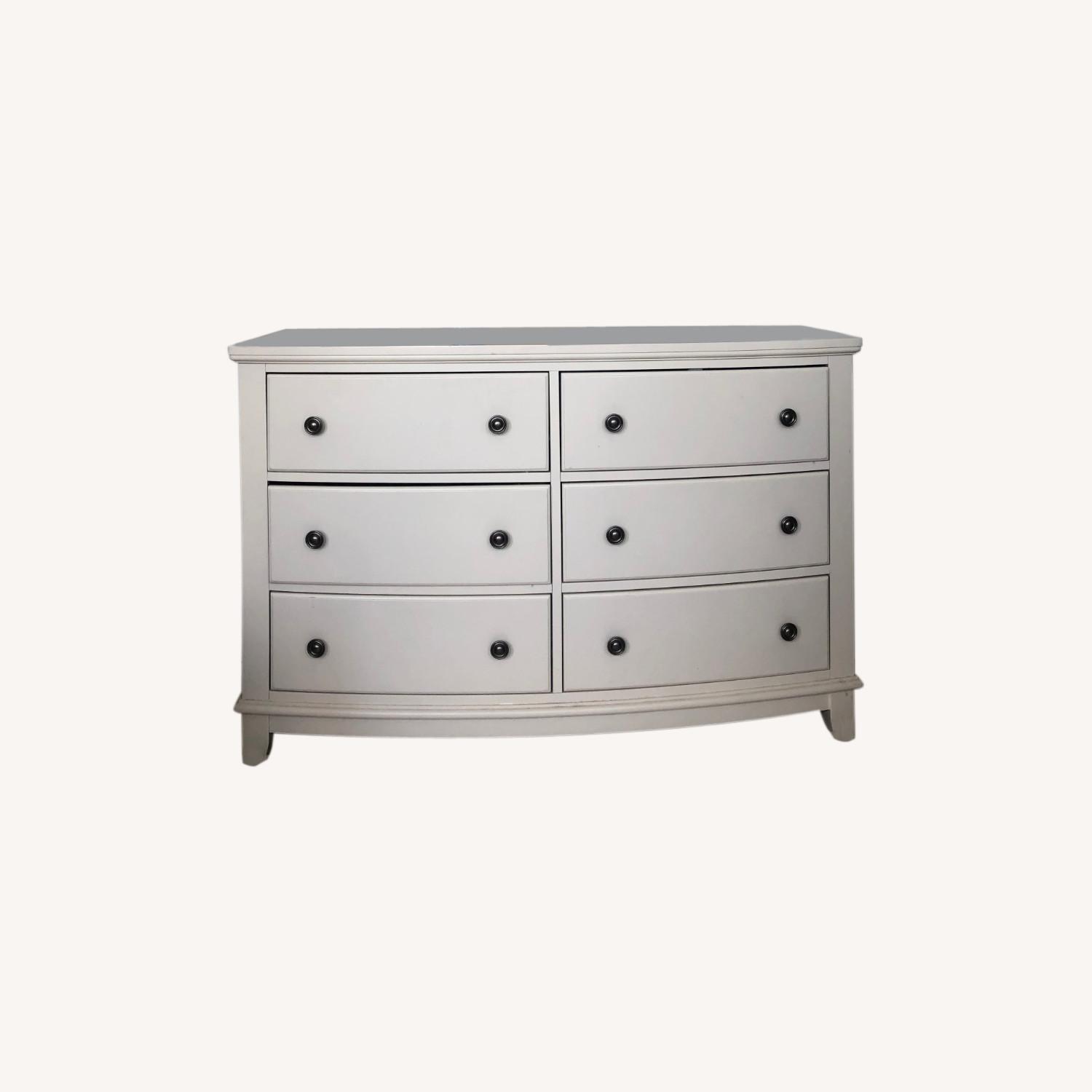 White Six Drawer Dresser AptDeco