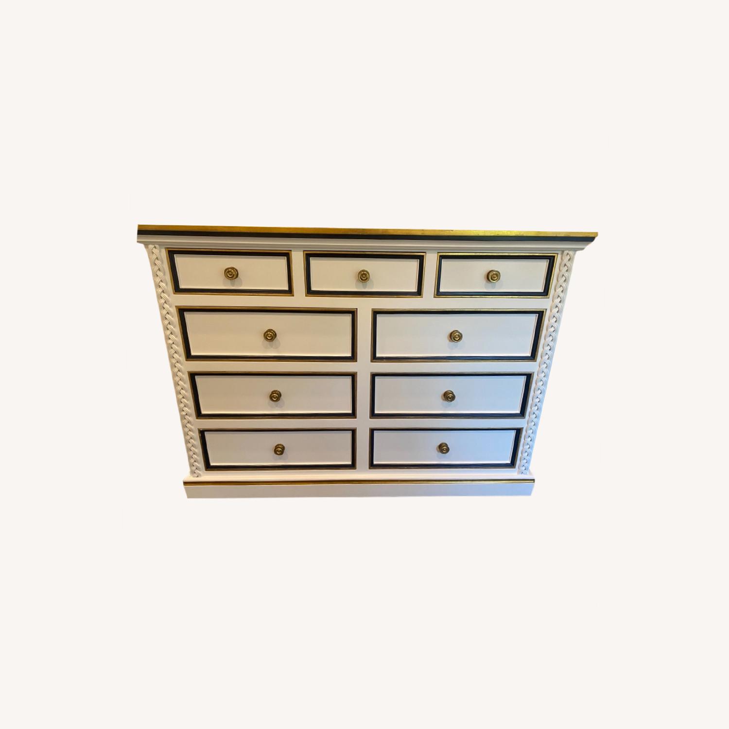 AFK White/Navy/Gold Dresser - image-0