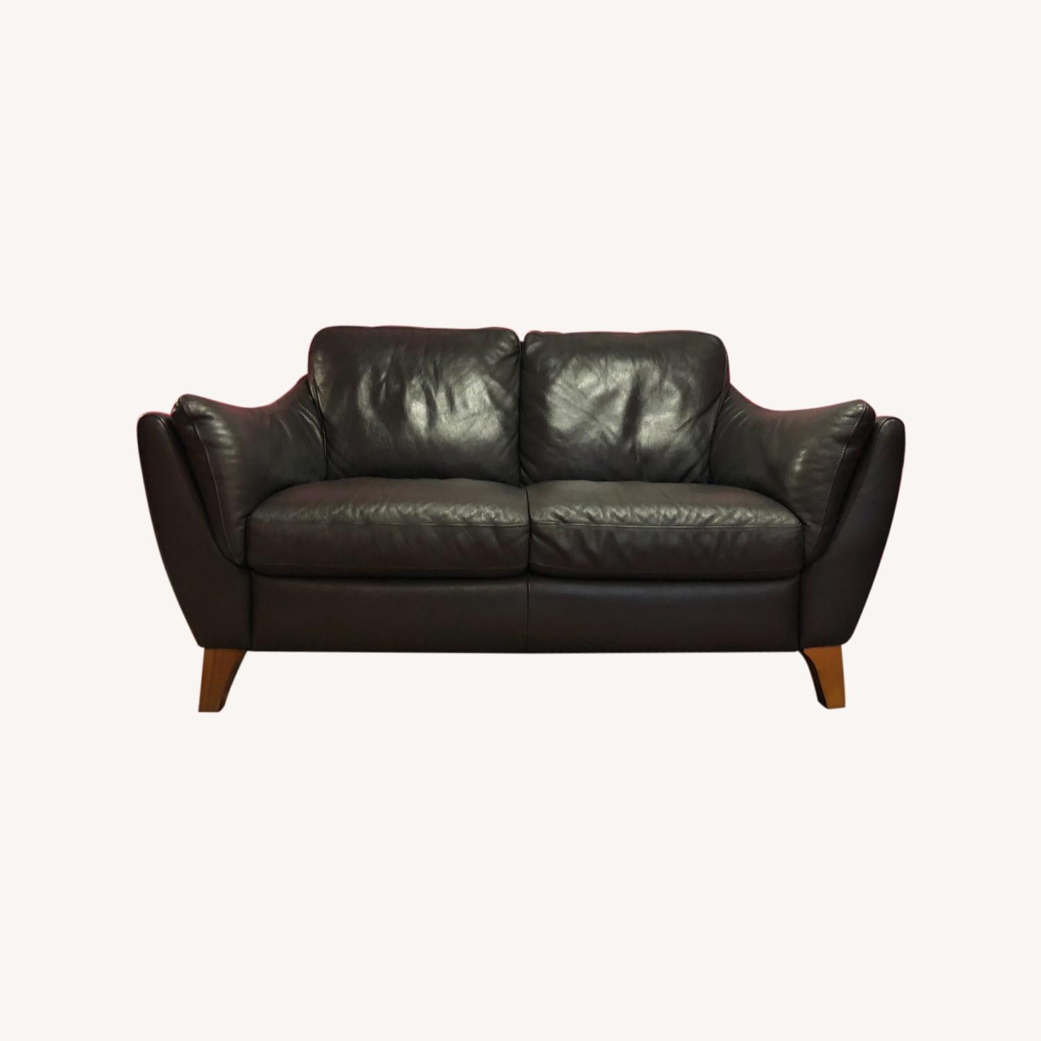 Natuzzi Editions Leather Loveseat AptDeco