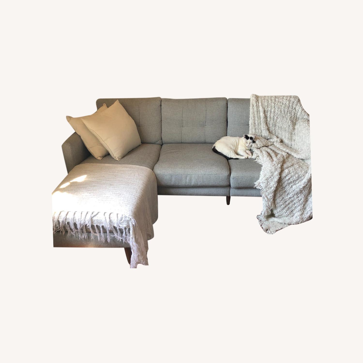 Grey Burrow Sectional Sofa Pet Friendly Fabric AptDeco